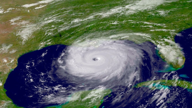 Satellite image of Hurricane Katrina