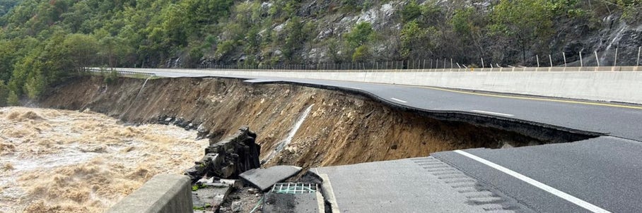 I-40 section washed away between Tennessee, North Carolina by Helene has targeted reopening date