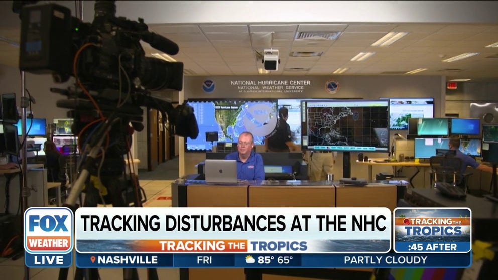 FOX Weather multimedia journalist Brandy Campbell got a behind-the-scenes look at how the National Hurricane Center tracks tropical disturbances. 