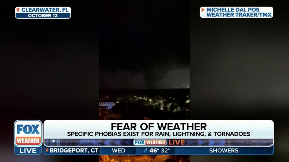 Dr. Kevin Chapman of the Kentucky Center for Anxiety and Related Disorders (KY-CARDS) joined FOX Weather on Tuesday to explain the most common types of weather-related phobias and what could cause these fears that millions of Americans suffer from.