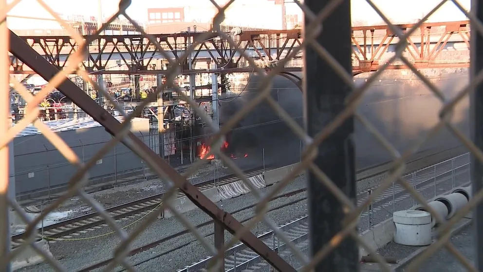 A fire in a transformer near the Amtrak lines in the Bronx halted service Tuesday while New York FIre Department battled the blaze. No injuries were reported. 